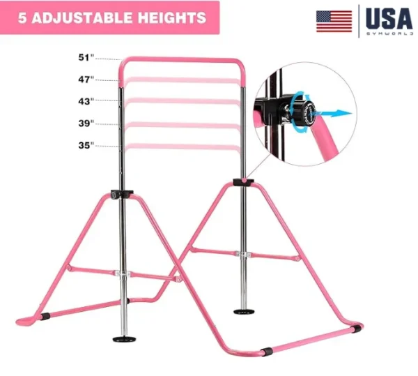 Adjustable Height Gymnastics Bar